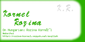 kornel rozina business card